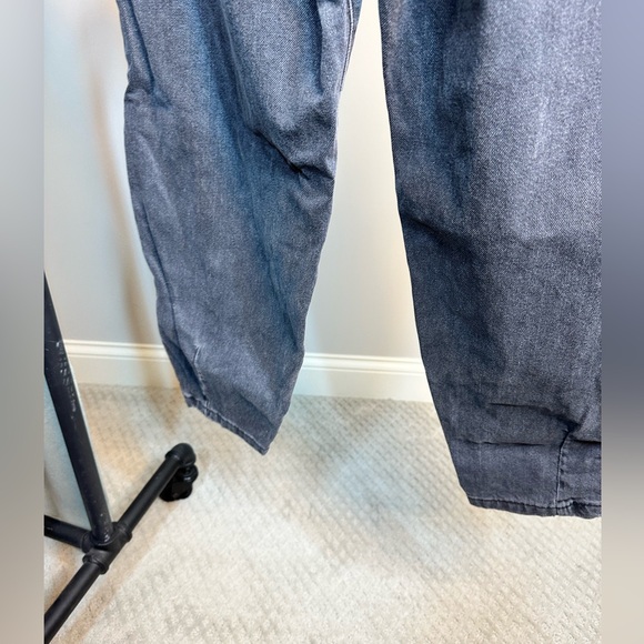 Sz 8 Zara black washed barrel jeans high waisted - Picture 4 of 8